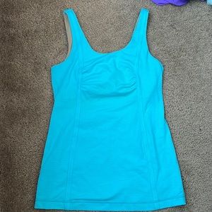 Lululemon Blue and grey Stripe Tank Top size 6
